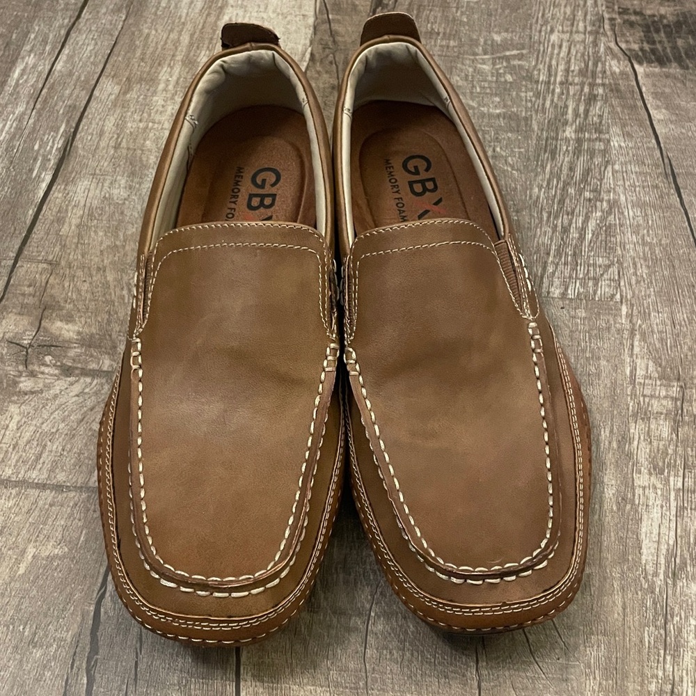 GBX Tan Leather Loafers
